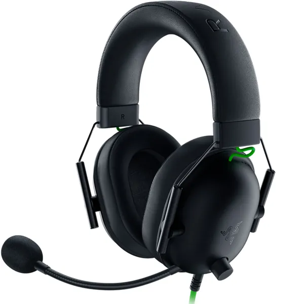 Razer BlackShark V2 - Wired Premium Esports Headset with USB Sound Card - (TriForce 50mm Drivers, HyperClear Cardiod Mic, Advanced Passive Noise Cancelation, THX Spatial Audio) Black