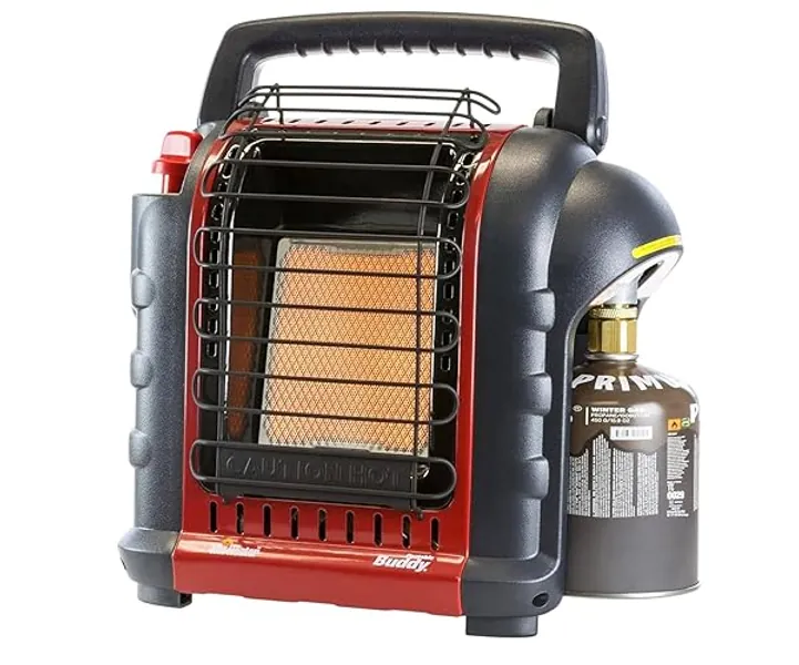 Mr. Heater Réchauffeur à gaz portable Buddy avec adaptateur pour cartouches de gaz avec filetage 7/16, puissance jusqu'à 2,4 kW, chauffage extérieur/de camping