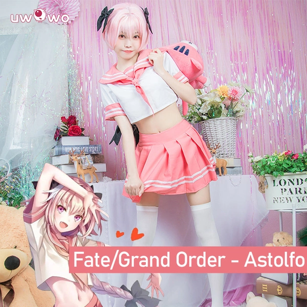 【Pre-sale】Uwowo Collab Series: FGO Fate Apocrypha Rider Astolfo Cosplay Costume JK School Uniform