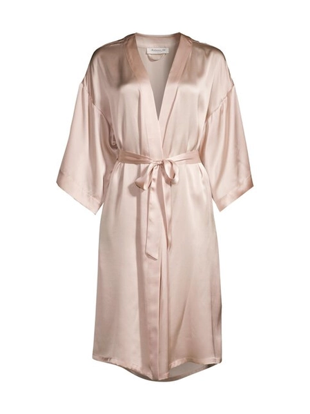 CHAMPAGNE BEIGE Silk Robe in Gift Box