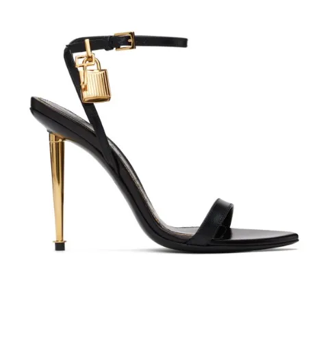 Tom Ford Black Pointy Naked Heeled Sandals