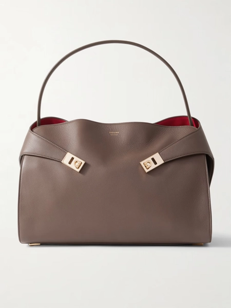 Ferragamo – Hug medium leather tote - brown 