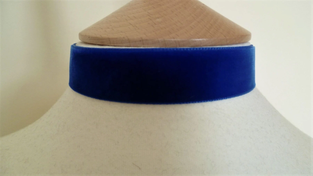 Plain Dark Royal Blue Choker