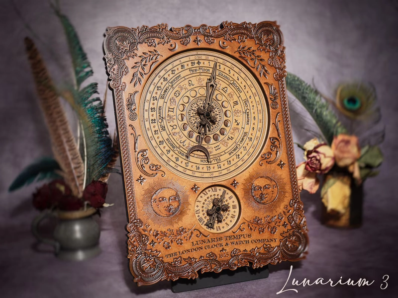 The Lunarium 3 Moon Clock Unique Table-top Lunar Calendar / Lunar Clock Beautiful Piece of Witchy Decor for Wiccans and Pagans - Etsy Czech Republic