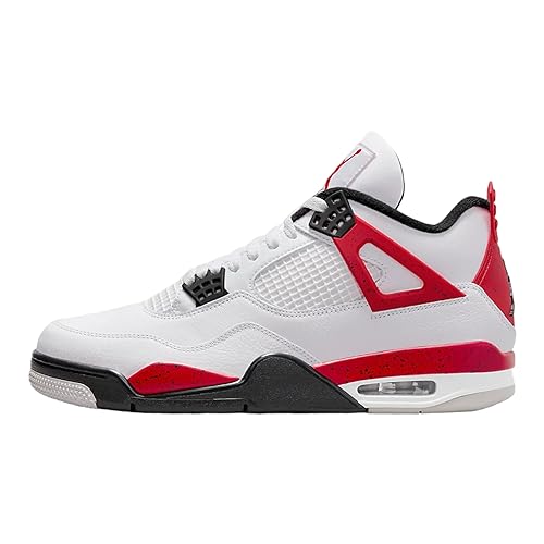 Nike mens Air Jordan 4 Retro - 10.5 - White/Fire Red-black Cement