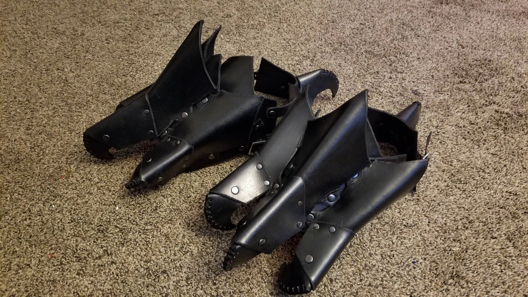Leather DRAGON Feet, Armor Shoe Spats