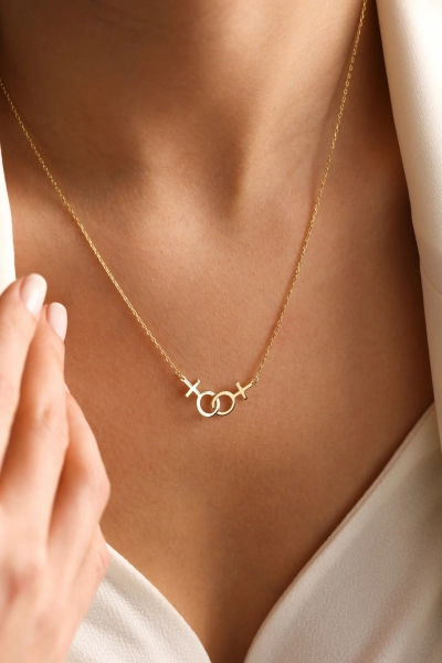 14k Gold Filled Lesbian Necklace Lesbian Pride Jewelry Sterling Silver Double Venus Necklace Gift for Her Mother's Day Gift - Etsy