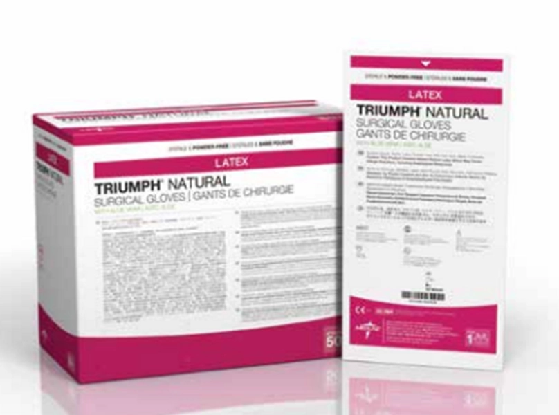 Medline Triumph Aloetouch Natural Surgical Gloves, Box of 50, Size 6-MSG2460
