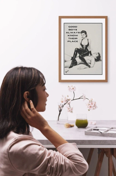 Femdom Art Print,  Sexy Feminist Female Supremacy Poster