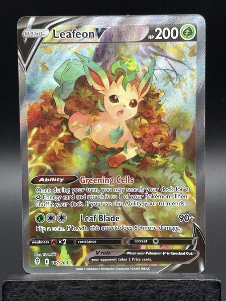 Leafeon V 167/203 Alt art Evolving Skies Pokemon TCG 2021 - Mint Condition NM