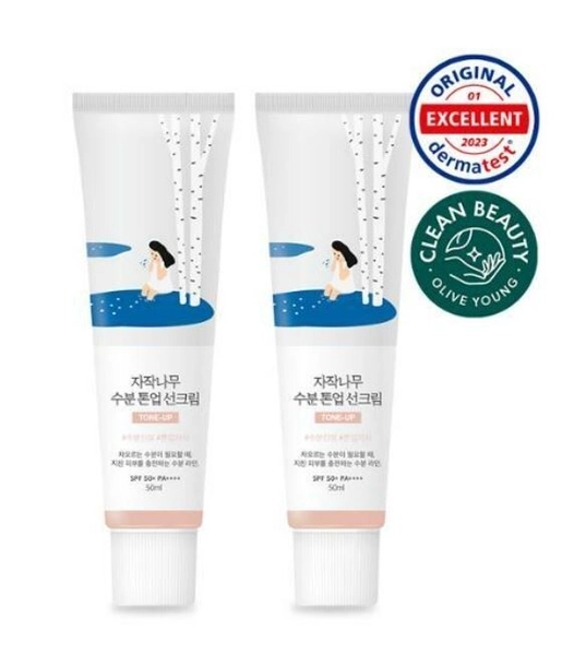 ROUNDLAB BIRCH JUICE Moisturizing Tone-up Suncream (SPF50+/PA++++) 50ml DUO SET