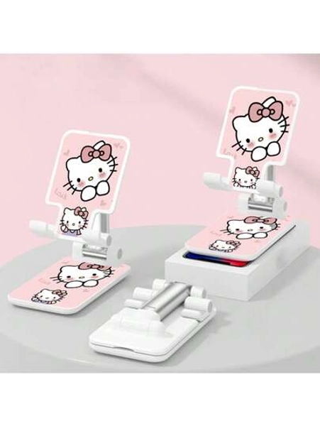 Sanrio Sanrio Kuromi Hello Kitty Cinnamoroll Desk Mobile Phone Holder Stand Compatible With Iphone IPad Adjustable Desktop Tablet Holder Universal Table Cell Phone Stand