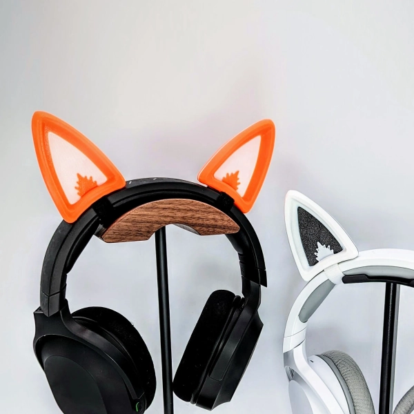 Fox Ears for Headphones - Deer Ears Headset Attachment - Horns for Twitch Streaming and Cosplay