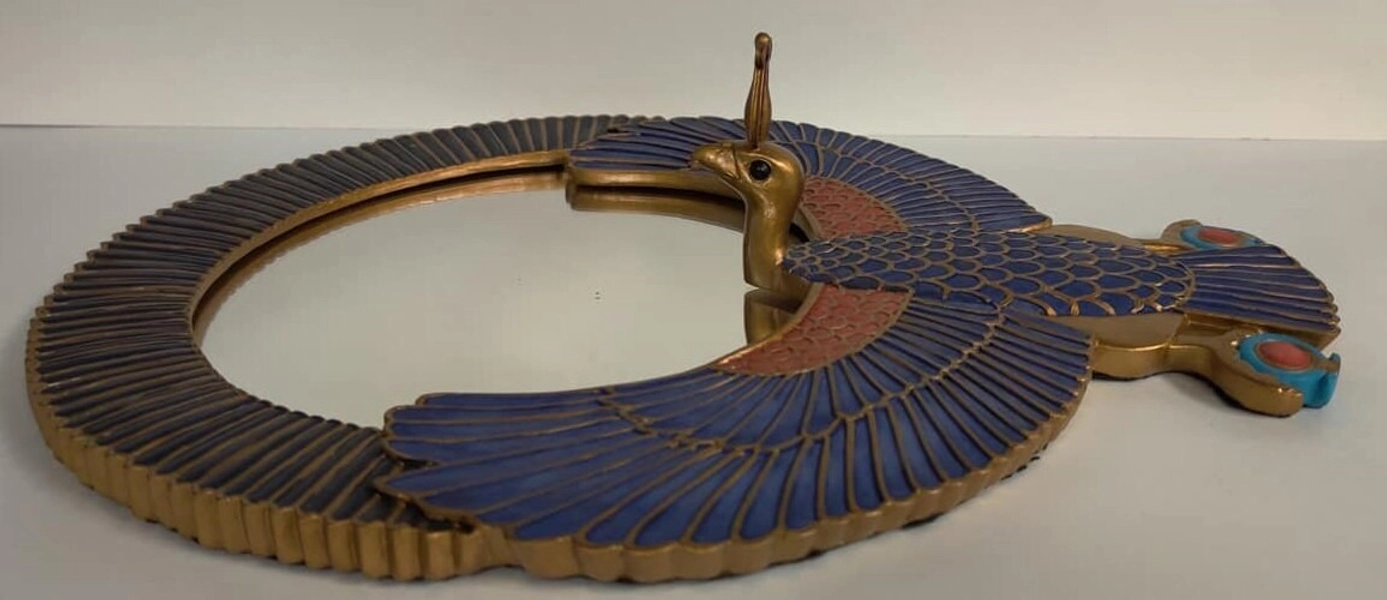 Unique Egyptian Figurine Statue Vulture Vanity Tray Collectible