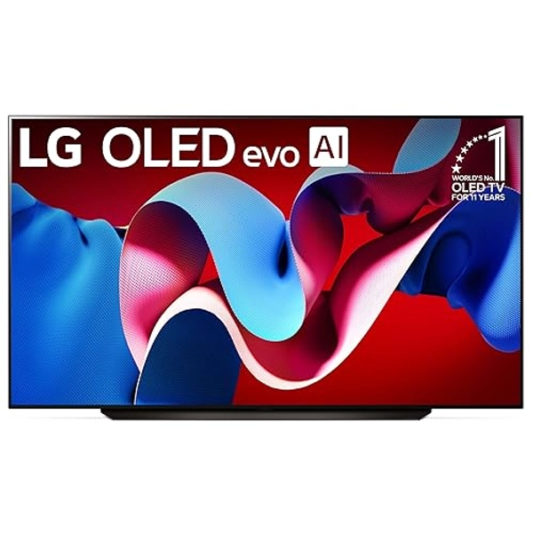 LG 83-Inch Class OLED evo C4 Series Smart TV 4K Processor Flat Screen with Magic Remote AI-Powered with Alexa Built-in (OLED83C4PUA, 2024)
