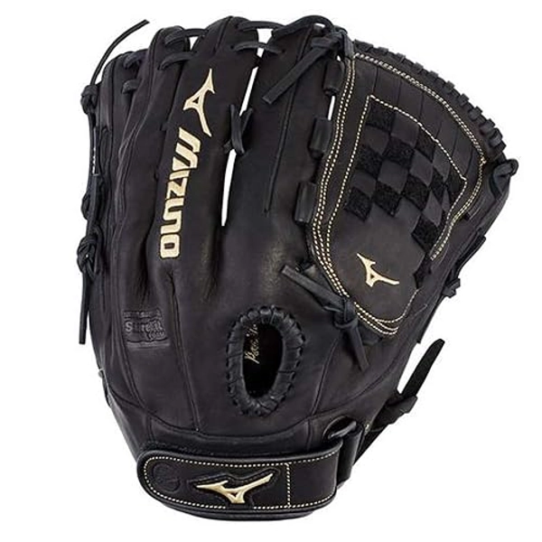 Mizuno GMVP1300PF3 MVP Prime Fastpitch Softball Gloves, 13", Right Hand Throw, Black Tartan Web