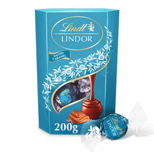 Lindt LINDOR Milk Salted Caramel Chocolate Truffles 200g
