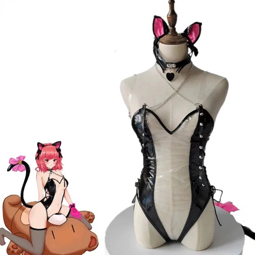 Ichigo Latex Bodysuit Cosplay Set - L