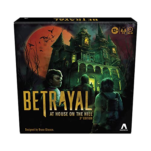 Avalon Hill Hasbro Gaming Betrayal at The House on The Hill 3rd Edition Cooperative Board Game,Ages 12 and Up,3-6 Players,50 Chilling Scenarios - Betrayal at House on the Hill
