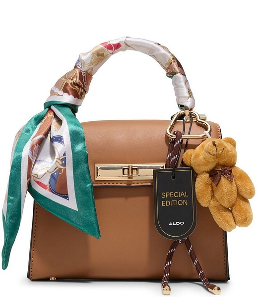ALDO Larigodiaa Turnlock Scarf Handle Crossbody Satchel Bag