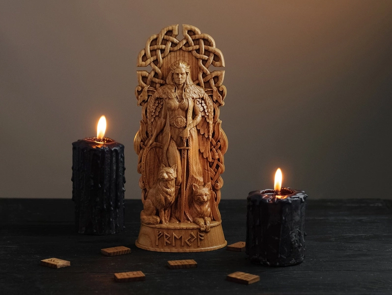 Freya, Freyja statue God viking Pagan paganism God Altar sculpture