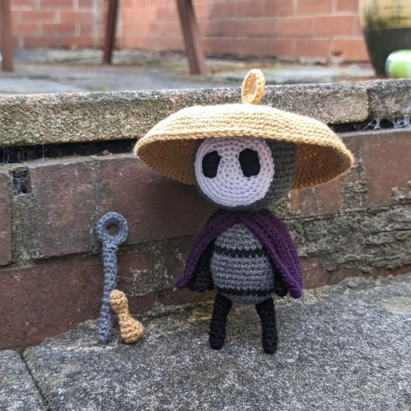 Sherma Crochet Pattern | PDF Amigurumi Pattern, inspired by Hollow Knight Silksong, crochet sherma explorer from silksong's land of pharloom