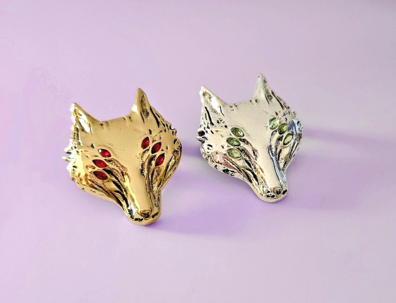 Fen'Harel Pin - Dragon Age: Inquisition Solas Pin - Silver / Gold Wolf Pin