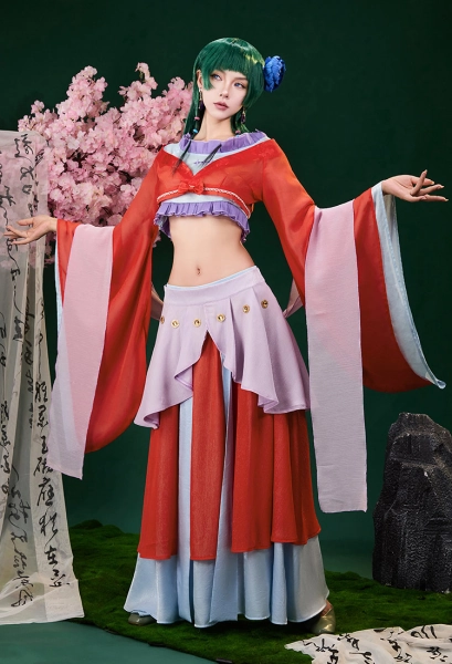 The Apothecary Diaries Maomao Cosplay Costume Top and Long Skirt with Short Skirt