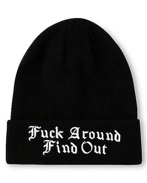F Around Find Out Cuff Beanie Hat