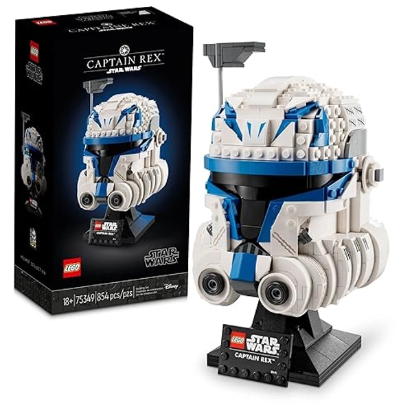 LEGO Star Wars Captain Rex Helmet Building Set, The Clone Wars Collectible Model for Adults, Star Wars Memorabilia, 75349