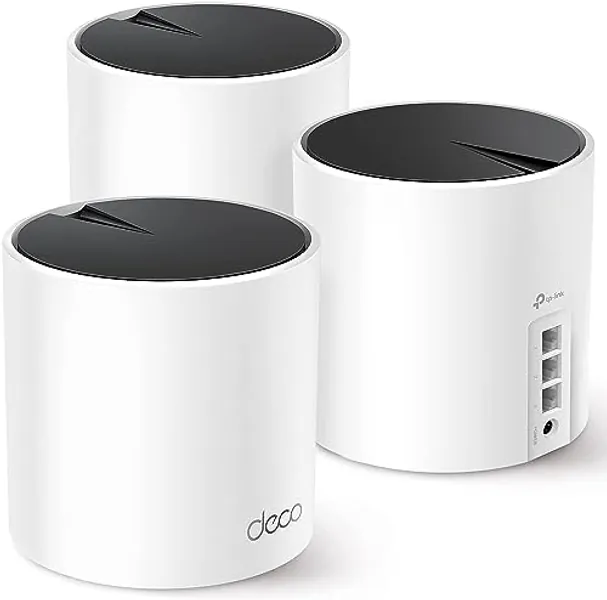 TP-Link Deco AX3000 WiFi 6 Mesh System(Deco X55) - Covers up to 6500 Sq.Ft. , Replaces Wireless Router and Extender, 3 Gigabit ports per unit, supports Ethernet Backhaul (3-pack)