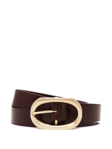ANINE BING oval-buckle leather belt | XS/S