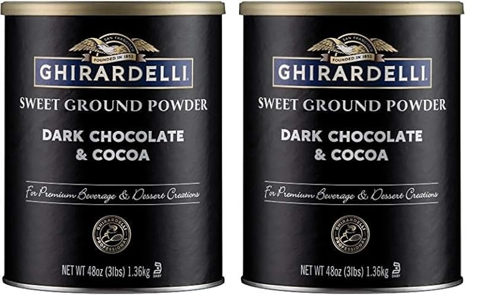 Ghirardelli Dark Chocolate & Cocoa - Sweet Ground Powder, Chocolate, 3 Lb (Pack of 2)