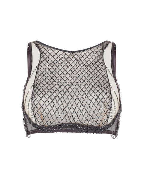 Agent Provocateur - Chrystelle High Neck Non Padded Bra in Silver/Clear