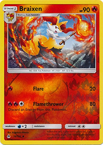Braixen - 16/131 - Uncommon - Reverse Holo - Forbidden Light
