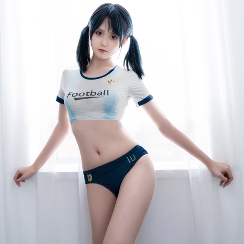 World Cup Cheerleader Cosplay Uniform - White / S