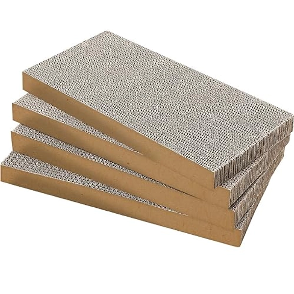 AGYM Cat Scratchers 4 Packs Refill Cat Scratching Pad Cardboard for Indoor Cats and Kitten, Large Size Cat Scratch Pad Board Easy for Cats to Scratch