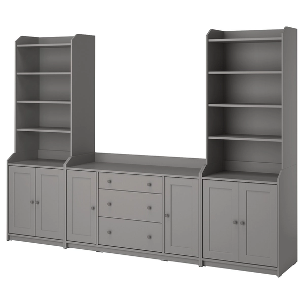 HAUGA Storage combination - grey 279x46x199 cm