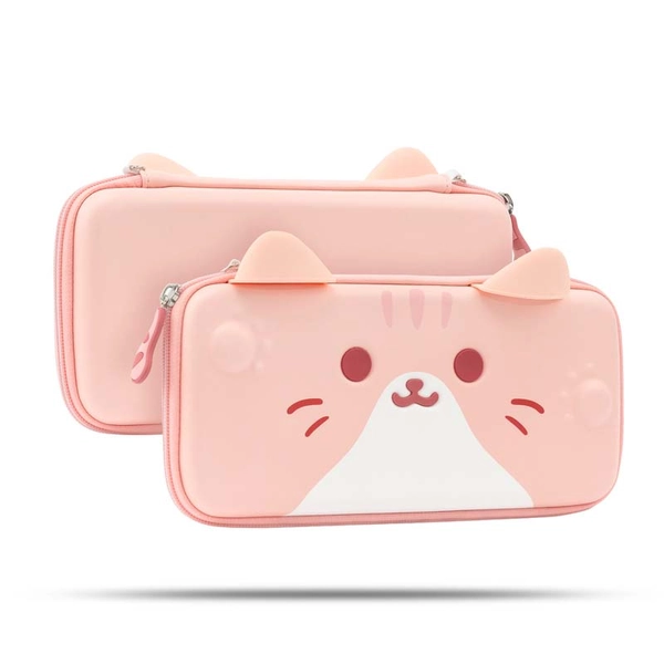 Kawaii Cat Nintendo Switch Case Cat Paw Switch Case Cute Switch OLED Accessories - Pink / Small