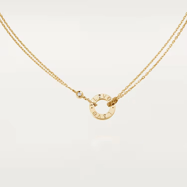 Cartier Love pendant, 2 diamonds necklace