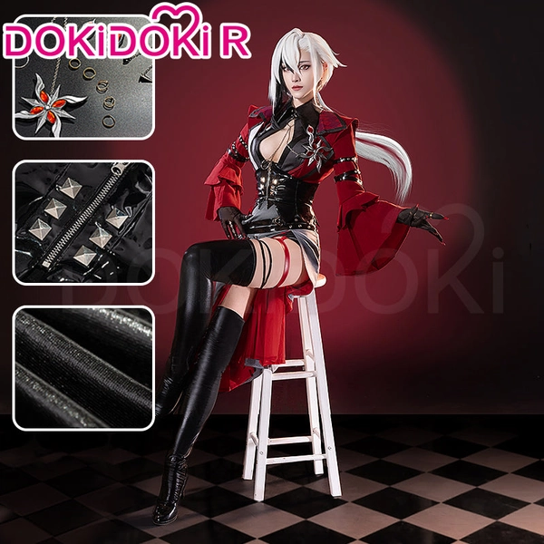 【Size M-3XL】DokiDoki-R Game Genshin Impact The Knave Arlecchino Costume Concert Wear Doujin