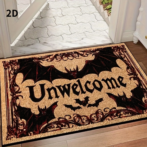 halloween bat welcome door mat non slip soft plush thick - Temu Australia