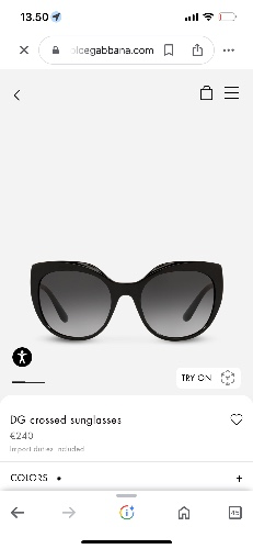 DG crossed sunglasses