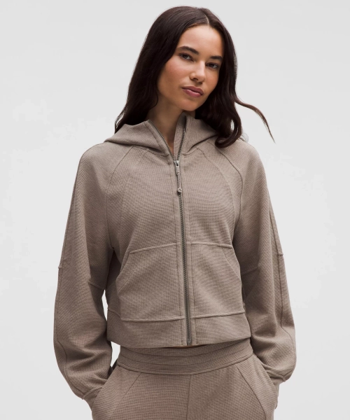 Scuba Oversized Full-Zip Hoodie *Waffle - Heathered Graphite Grey - XS/S