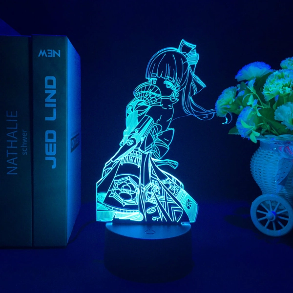 Kamisato Ayaka Gesnhin Impact Night Light Genshin Ayaka LED Table Lamp - B
