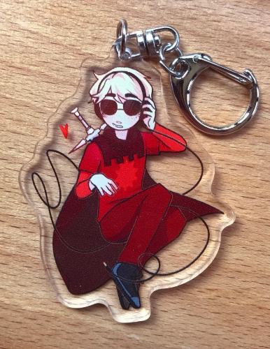 The Striders | Homestuck Acrylic Keychain Charms (Dave & Dirk Strider)
