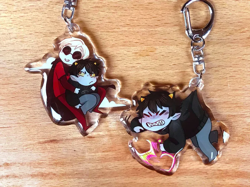 Davekat & Angry Karkat | Homestuck Acrylic Keychain Charms