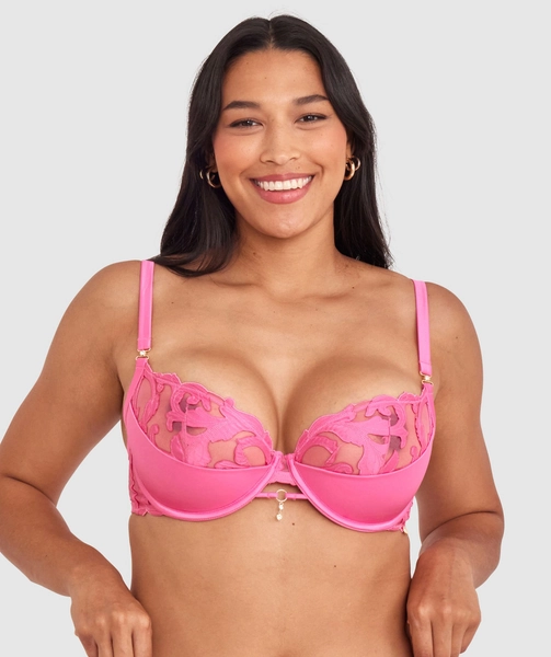 💕 Vamp Pink Passion Push Up 1/4 Cup - Pink 16D 💕