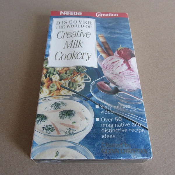 NESTLE CARNATION MILK RECIPES ~ old VHS video cassette tape ~ Glynn Christian