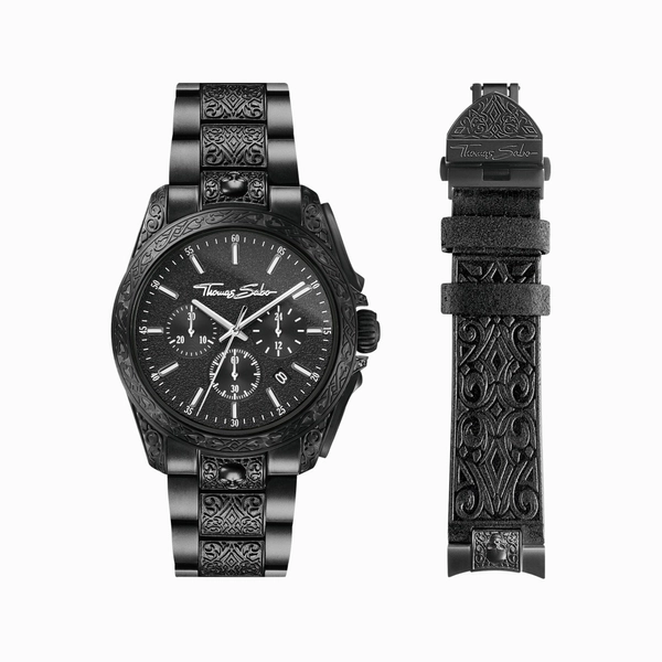 Montre Rebel at heart Chronograph noir | THOMAS SABO